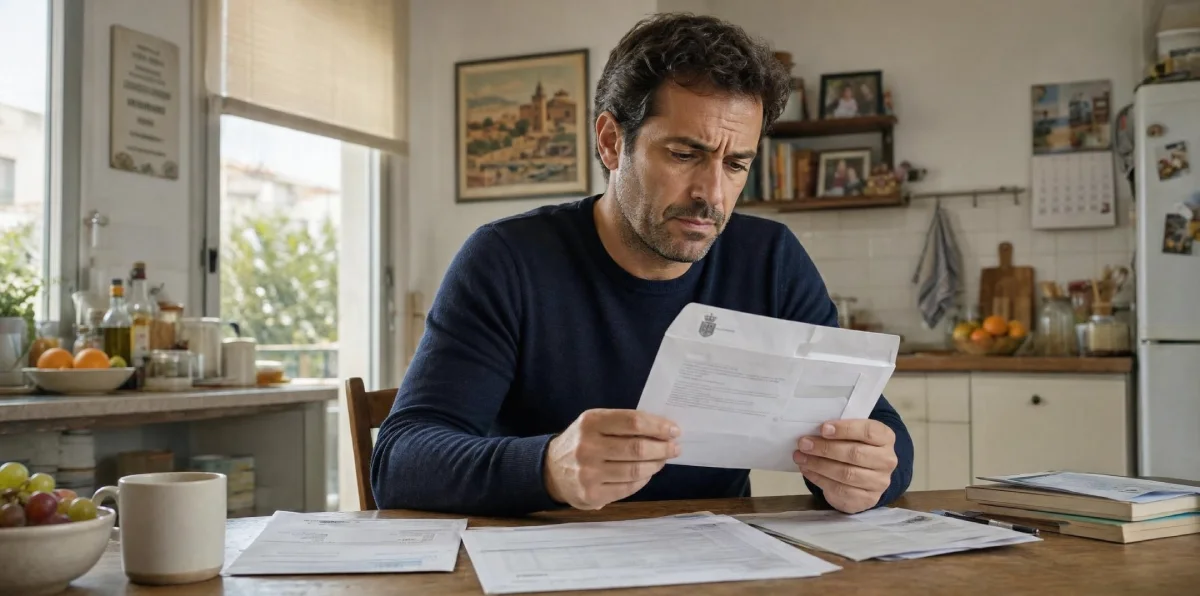 Persona con carta de reclamación de deuda bancaria que puede cancelarse con la Ley de Segunda Oportunidad mediante el proceso EPI